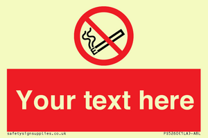 PS5260: Custom No E-cigarettes / Vaping Sign