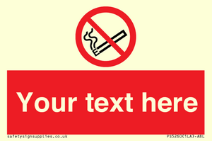 PS5260: Custom No E-cigarettes / Vaping Sign