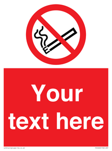 PS5260: Custom No E-cigarettes / Vaping Sign
