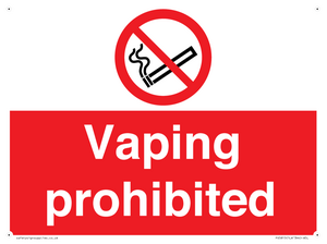 PS5815: Vaping prohibited