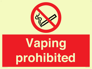 PS5815: Vaping prohibited