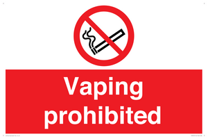PS5815: Vaping prohibited