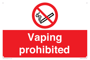 PS5815: Vaping prohibited