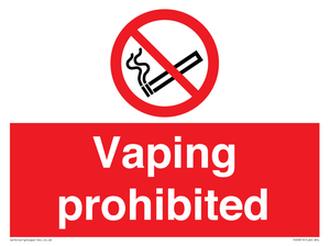 PS5815: Vaping prohibited