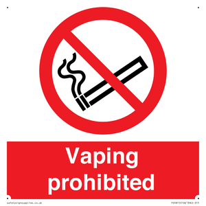 PS5815: Vaping prohibited