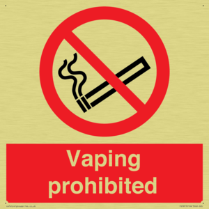 PS5815: Vaping prohibited