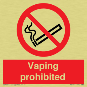 PS5815: Vaping prohibited