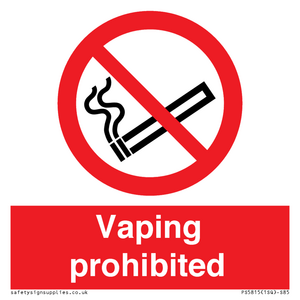 PS5815: Vaping prohibited