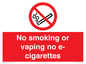 PS5816: No smoking or vaping
