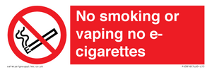 PS5816: No smoking or vaping