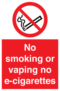 PS5816: No smoking or vaping