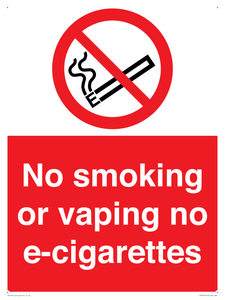 PS5816: No smoking or vaping