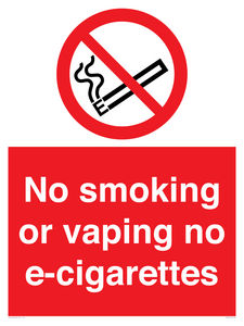 PS5816: No smoking or vaping