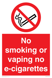 PS5816: No smoking or vaping