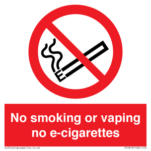 PS5816: No smoking or vaping