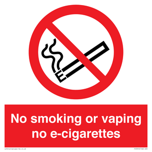 PS5816: No smoking or vaping
