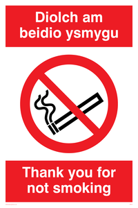PS912: Thanks for not smoking welsh