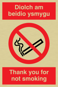 PS912: Thanks for not smoking welsh