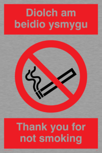 PS912: Thanks for not smoking welsh