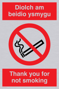 PS912: Thanks for not smoking welsh
