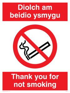 PS912: Thanks for not smoking welsh
