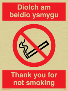 PS912: Thanks for not smoking welsh