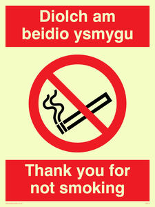 PS912: Thanks for not smoking welsh