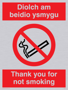PS912: Thanks for not smoking welsh