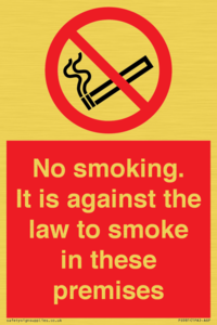 PS981: no smoking against the law