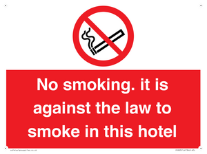 PS983: no smoking in this hotel