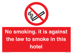 PS983: no smoking in this hotel