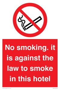 PS983: no smoking in this hotel