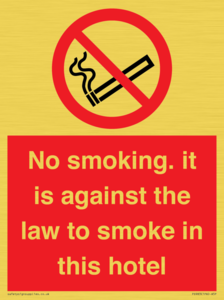 PS983: no smoking in this hotel