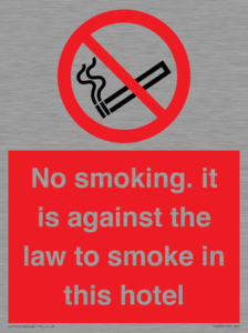 PS983: no smoking in this hotel