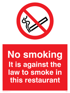 PS986: No smoking in this restaurant