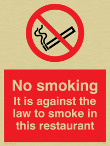 PS986: No smoking in this restaurant