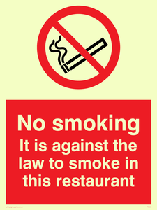 PS986: No smoking in this restaurant