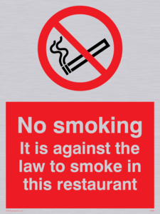 PS986: No smoking in this restaurant