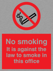 PS989: no smoking in this office