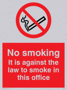 PS989: no smoking in this office