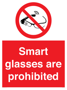 PU7657: Smart glasses are prohibited