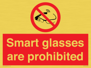 PU7657: Smart glasses are prohibited