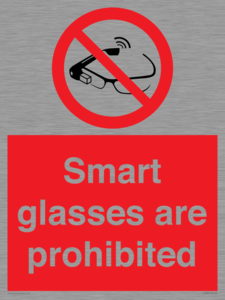 PU7657: Smart glasses are prohibited