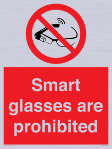 PU7657: Smart glasses are prohibited