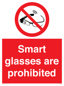 PU7657: Smart glasses are prohibited
