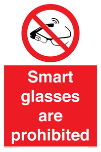 PU7657: Smart glasses are prohibited