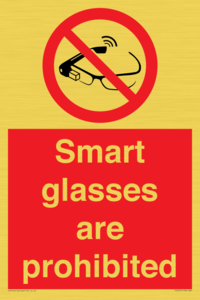 PU7657: Smart glasses are prohibited