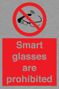 PU7657: Smart glasses are prohibited