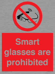 PU7657: Smart glasses are prohibited