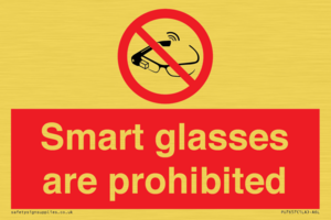 PU7657: Smart glasses are prohibited